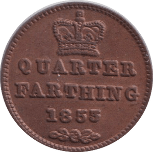1853 QUARTER FARTHING ( AUNC ) - QUARTER FARTHING - Cambridgeshire Coins