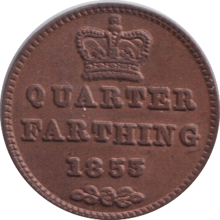 1853 QUARTER FARTHING ( AUNC ) - QUARTER FARTHING - Cambridgeshire Coins
