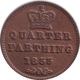 1853 QUARTER FARTHING ( AUNC ) - QUARTER FARTHING - Cambridgeshire Coins