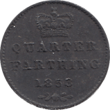 1853 QUATER FARTHING ( VF ) - QUARTER FARTHING - Cambridgeshire Coins