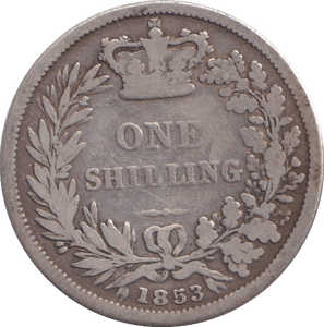 1853 SHILLING ( FAIR ) - SHILLING - Cambridgeshire Coins