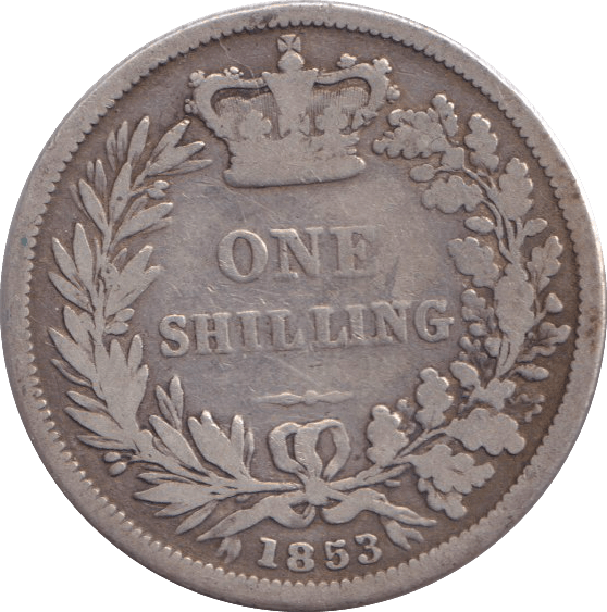 1853 SHILLING ( FAIR ) - SHILLING - Cambridgeshire Coins