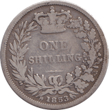 1853 SHILLING ( FAIR ) - SHILLING - Cambridgeshire Coins