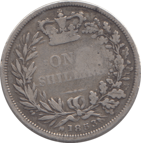 1853 SHILLING ( FINE ) - SHILLING - Cambridgeshire Coins