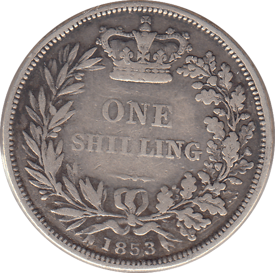 1853 SHILLING ( FINE ) - SHILLING - Cambridgeshire Coins
