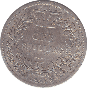 1853 SHILLING ( NF ) - SHILLING - Cambridgeshire Coins