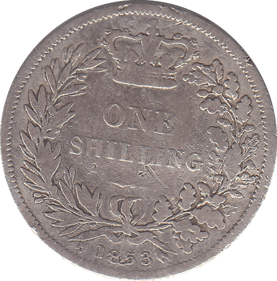 1853 SHILLING ( NF ) - SHILLING - Cambridgeshire Coins
