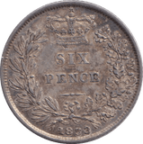 1853 SIXPENCE ( EF ) - SIXPENCE - Cambridgeshire Coins