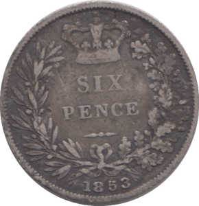 1853 SIXPENCE ( FINE ) - SIXPENCE - Cambridgeshire Coins