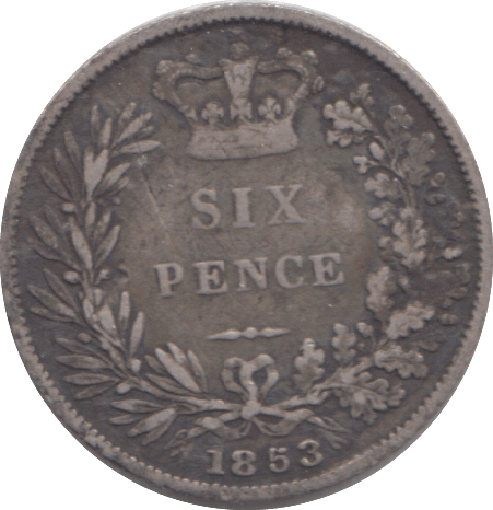 1853 SIXPENCE ( FINE ) - SIXPENCE - Cambridgeshire Coins