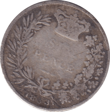 1853 SIXPENCE (NF) - SIXPENCE - Cambridgeshire Coins