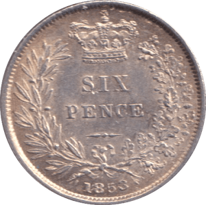 1853 SIXPENCE ( UNC ) - SIXPENCE - Cambridgeshire Coins