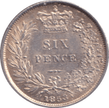 1853 SIXPENCE ( UNC ) - SIXPENCE - Cambridgeshire Coins