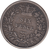 1853 SIXPENCE ( VF ) - SIXPENCE - Cambridgeshire Coins