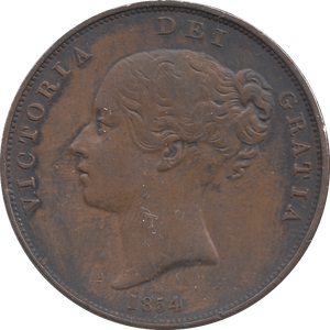 1854 1 PENNY ( GVF ) - WORLD COINS - Cambridgeshire Coins