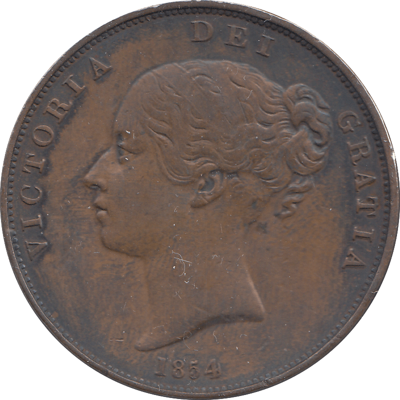 1854 1 PENNY ( GVF ) - WORLD COINS - Cambridgeshire Coins