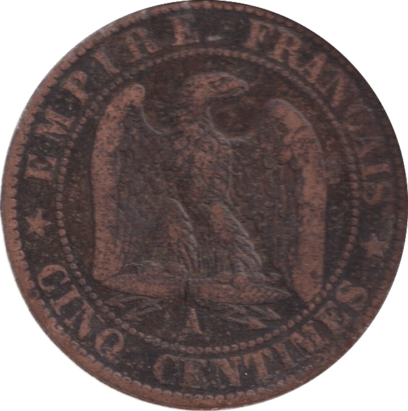1854 5 CENTS FRANCE - WORLD COINS - Cambridgeshire Coins