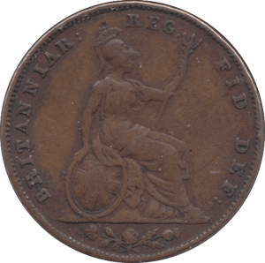 1854 FARTHING ( FINE ) - Farthing - Cambridgeshire Coins