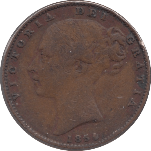 1854 FARTHING ( FINE ) - Farthing - Cambridgeshire Coins