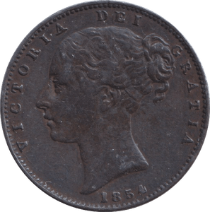 1854 FARTHING ( GVF ) - FARTHING - Cambridgeshire Coins