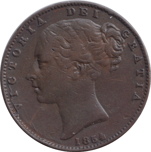 1854 FARTHING ( GVF ) - FARTHING - Cambridgeshire Coins