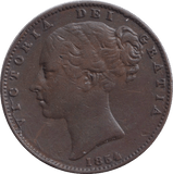 1854 FARTHING ( GVF ) - FARTHING - Cambridgeshire Coins
