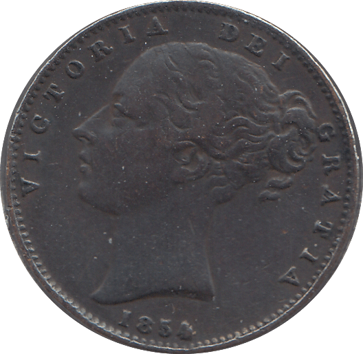 1854 FARTHING ( VF ) - HALFPENNY - Cambridgeshire Coins