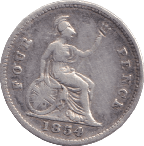 1854 FOUR PENCE GROAT ( FINE ) - FOURPENCE - Cambridgeshire Coins