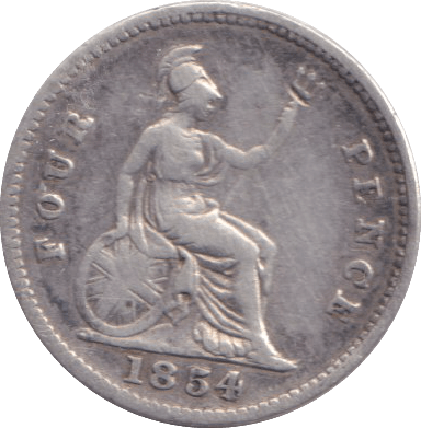 1854 FOUR PENCE GROAT ( FINE ) - FOURPENCE - Cambridgeshire Coins