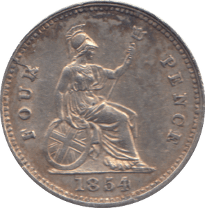 1854 FOURPENCE ( EF ) - FOURPENCE - Cambridgeshire Coins