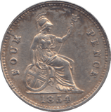 1854 FOURPENCE ( EF ) - FOURPENCE - Cambridgeshire Coins