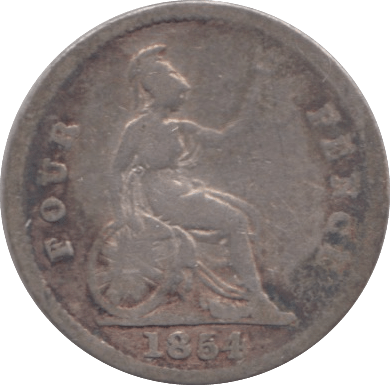 1854 FOURPENCE ( FAIR ) - Fourpence - Cambridgeshire Coins