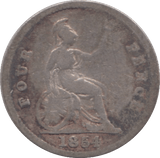 1854 FOURPENCE ( FAIR ) - Fourpence - Cambridgeshire Coins