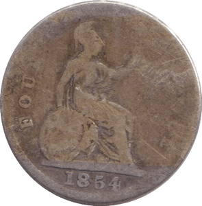 1854 FOURPENCE ( FAIR ) - SIXPENCE - Cambridgeshire Coins