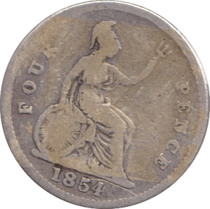 1854 FOURPENCE ( FAIR ) - SIXPENCE - Cambridgeshire Coins