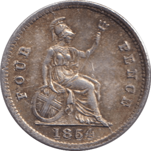 1854 FOURPENCE ( GVF ) - FOURPENCE - Cambridgeshire Coins