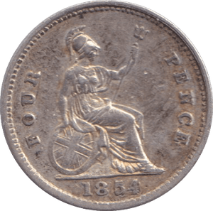 1854 FOURPENCE ( VF ) - FOURPENCE - Cambridgeshire Coins