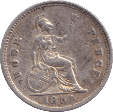 1854 FOURPENCE ( VF ) - FOURPENCE - Cambridgeshire Coins