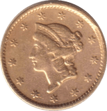 1854 GOLD ONE DOLLAR USA - GOLD WORLD COINS - Cambridgeshire Coins