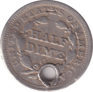 1854 HALF DIME USA - WORLD COINS - Cambridgeshire Coins