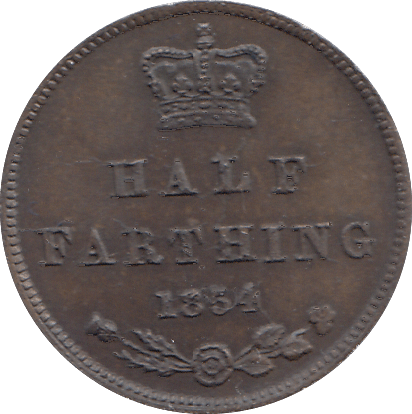 1854 HALF FARTHING ( UNC ) - HALF FARTHING - Cambridgeshire Coins