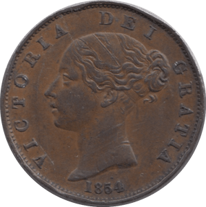 1854 HALFPENNY ( AUNC ) - Halfpenny - Cambridgeshire Coins
