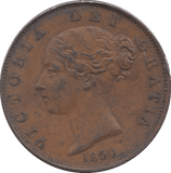 1854 HALFPENNY ( EF ) - HALFPENNY - Cambridgeshire Coins