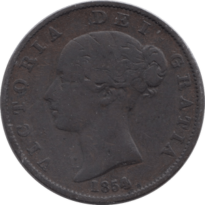 1854 HALFPENNY ( FINE ) - Halfpenny - Cambridgeshire Coins