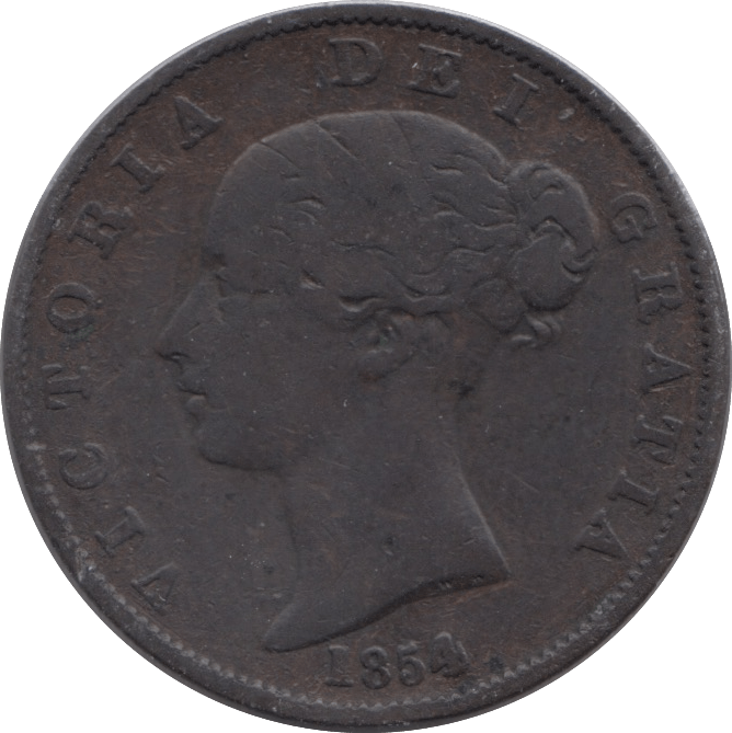 1854 HALFPENNY ( FINE ) - Halfpenny - Cambridgeshire Coins