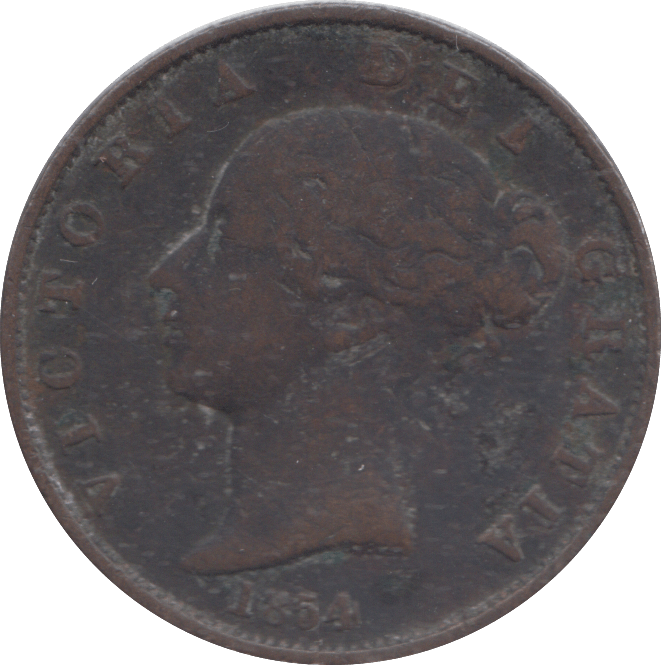 1854 HALFPENNY ( FINE ) - HALFPENNY - Cambridgeshire Coins