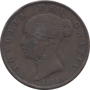 1854 HALFPENNY ( FINE ) - HALFPENNY - Cambridgeshire Coins
