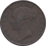 1854 HALFPENNY ( FINE ) - HALFPENNY - Cambridgeshire Coins