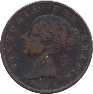 1854 HALFPENNY ( FINE ) - Halfpenny - Cambridgeshire Coins