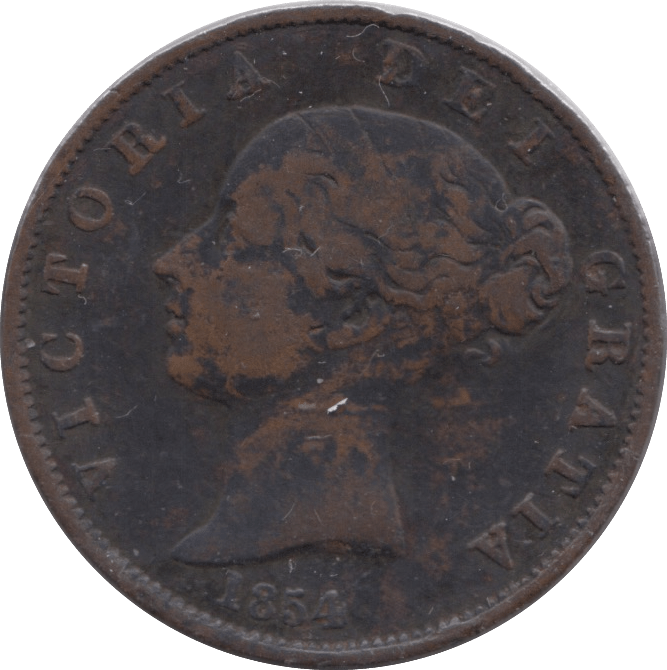 1854 HALFPENNY ( FINE ) - Halfpenny - Cambridgeshire Coins